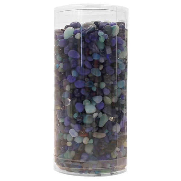 Dekorativa stenar i olika nyanser av blått 300 g, 10-pack