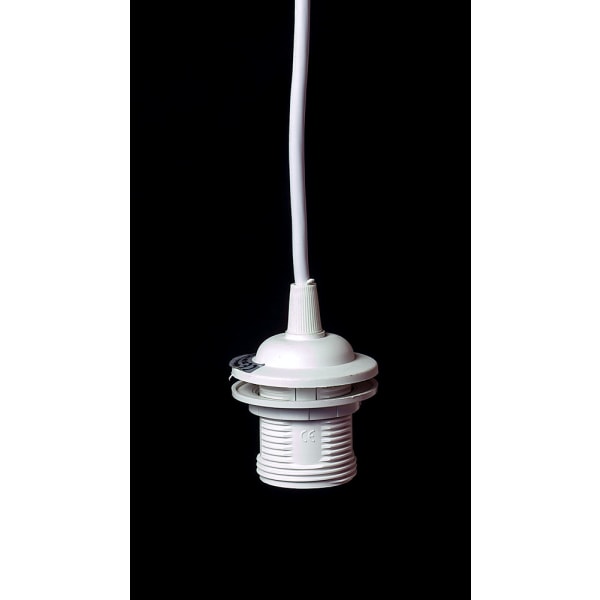 Lampeholder hvid x 3 stk E27 fatning (almindelig størrelse)
