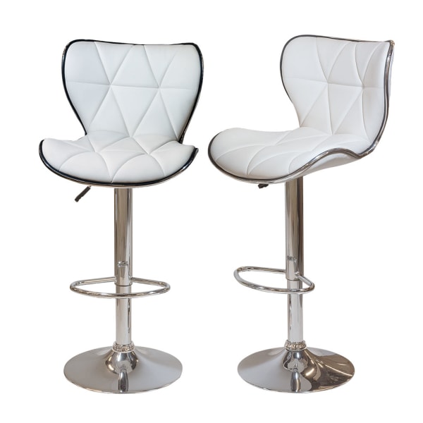 BarPro barstols white and chrome x 2