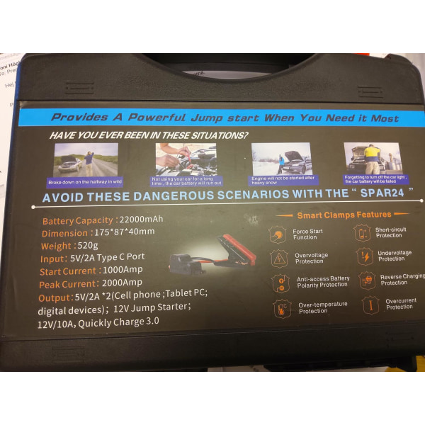 Multifunktionell Jump Starter 12V