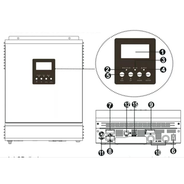 Hybrid inverter 4 Kw OUYAD HYB5032M