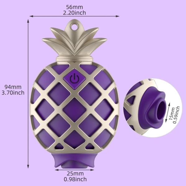Ananas vibrator med mange funktioner, 10 vibrationshastigheder