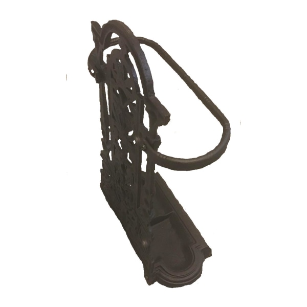 Stilfuldt paraplystativ i sort støbejern, højde 53 cm