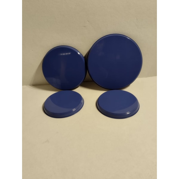 Komfurdæksel (4 dele x 2) kornblå blanke flagestrøede overflader Blue