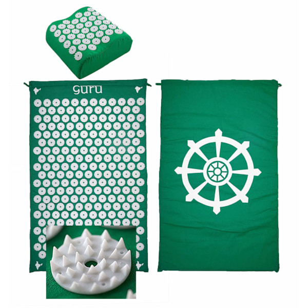 Nail mat and nail cushion in green color