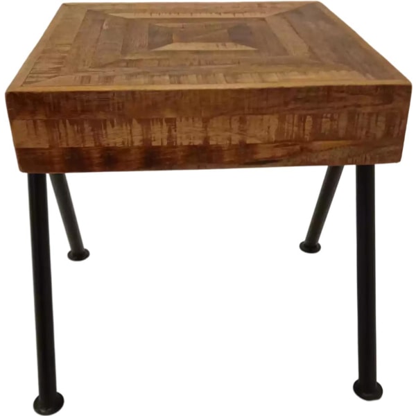 Håndlavet sidebord med bordplade af massivt træ
