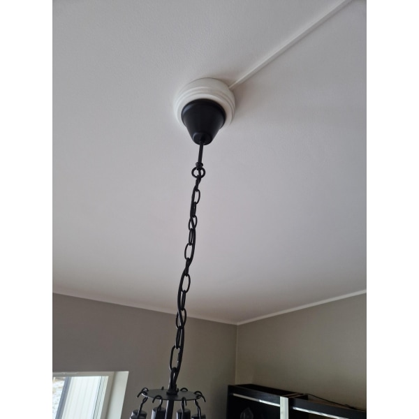 Exciting ceiling lamp made of steel and rope in marine model