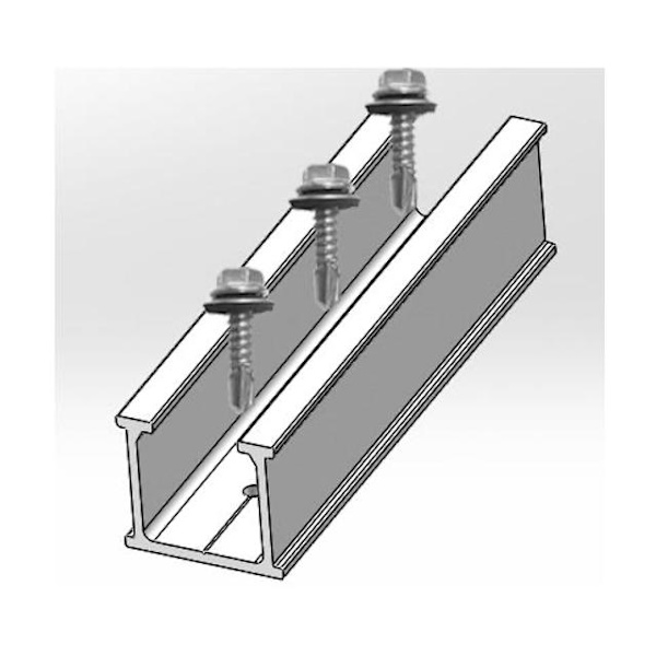 Mini 8# U-skena (fäste i toppen av plåt) 4pack
