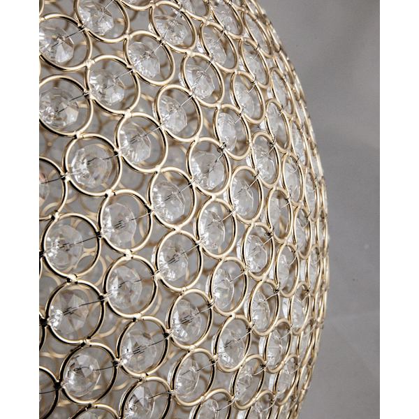 Bling bling loftlampe med krystalprismer.