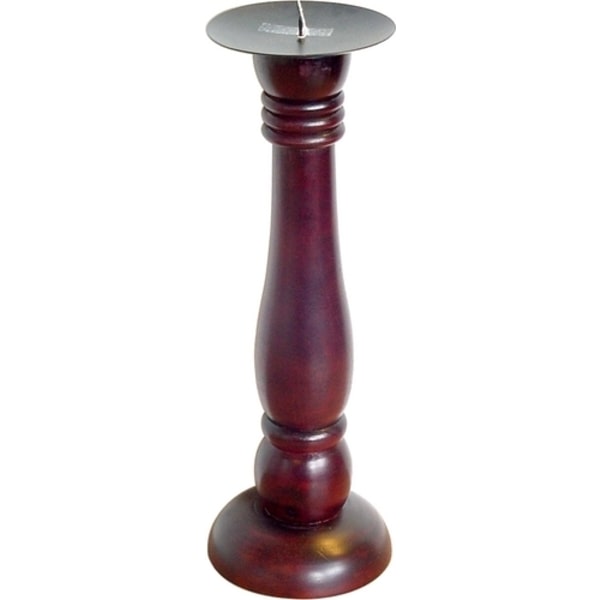 Handmade candle holders in stained wood, 6-pack