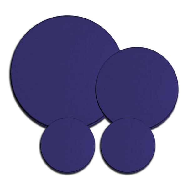 Komfurdæksel (4 dele x 2) kornblå blanke flagestrøede overflader Blue