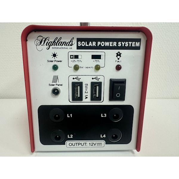 Solcellsdrivet portabelt elverk 12V, 10 watt, reservel när krisen kommer