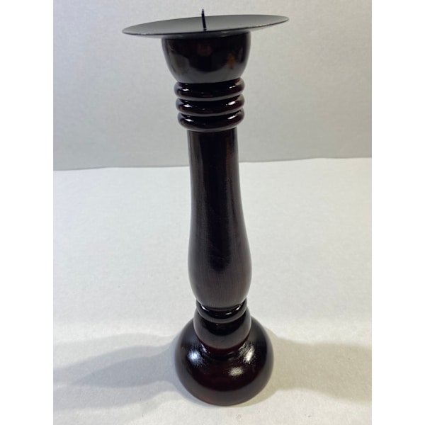 Handmade candle holders in stained wood, 6-pack