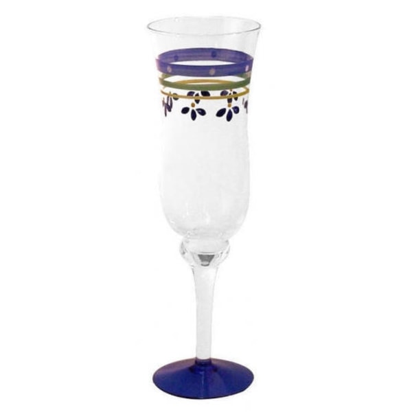 Unikke champagneglas med dekorativt maleri 6-pak