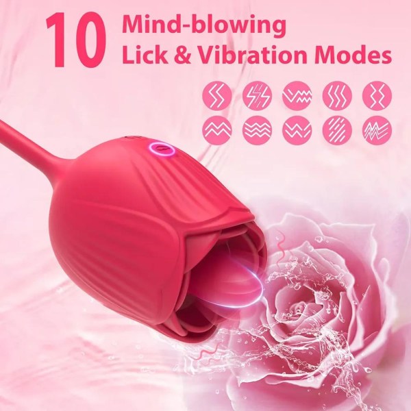 Dobbelt glæde, vibrator med 10 vibrationstilstande