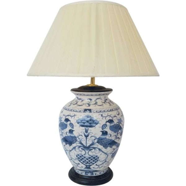 Table lamp with porcelain base in an original pattern x 2 pcs