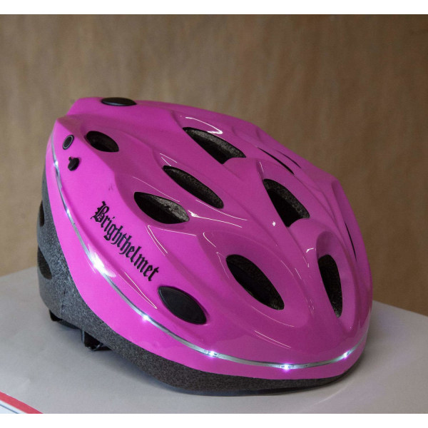 LYSENDE CYKELHJELM Voksne rosa
