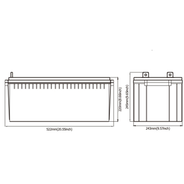 Gelbatteri, 12V/200 Ah, Highlands, 6GFM200G