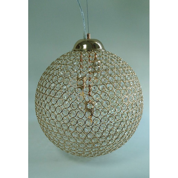 Bling bling loftlampe med krystalprismer.
