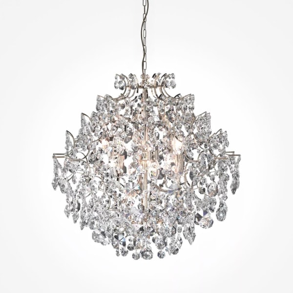 Beautiful Ulriksdahl 50 Crystal Crown in Silver Silver