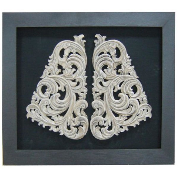 Original and decorative art object with black wide & deep frame