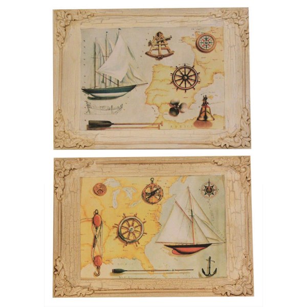 Klassisia meriaiheisia kangasmaalauksia 25 x 35, 6 kpl