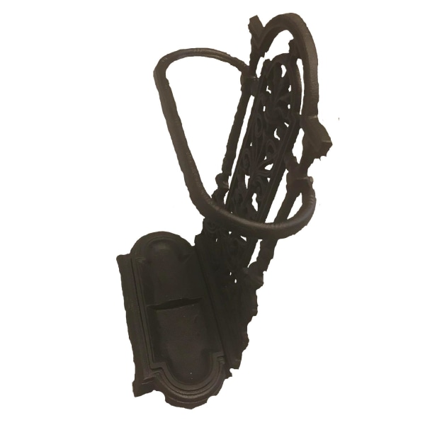 Stilfuldt paraplystativ i sort støbejern, højde 53 cm