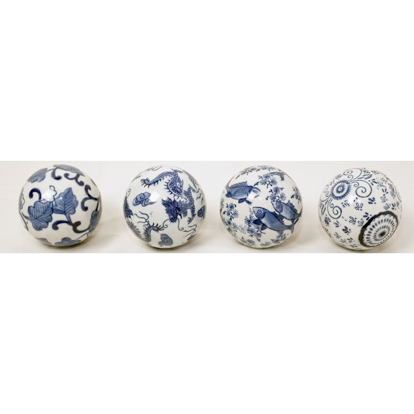 Dekorationsbollar i porslin 8pack