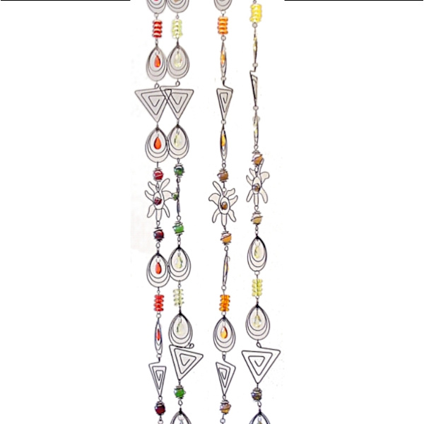 Gorgeous hanging decorations in four different colours, 4 pack