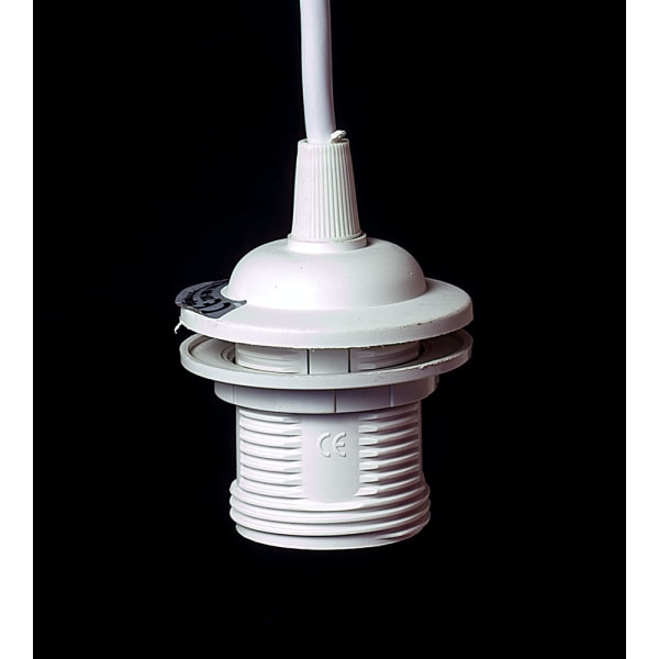 Lampeholder hvid x 3 stk E27 fatning (almindelig størrelse)