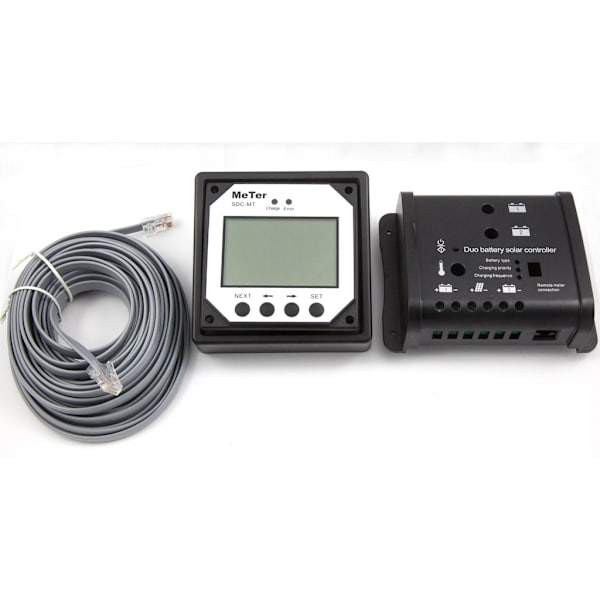 Dobbelt regulator SDC10 med LCD-display til 12 og 24 V