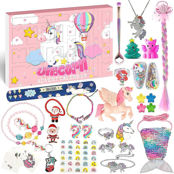 Unicorn Advent Calendar For Girl 2024 Jul, 24 dagars nyheter presenter