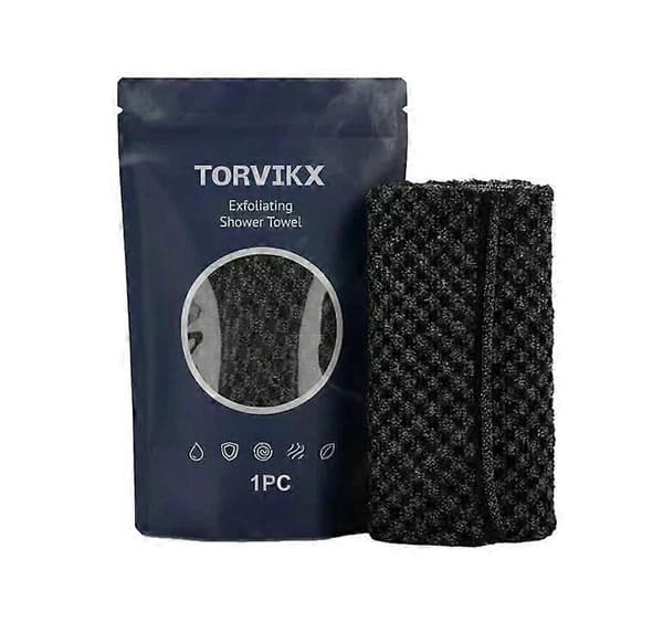 Torvikx Eksfolierende Brusehåndklæde - Rivefast Eksfolierende Vaskeklud til Alle Hudtyper (1 stk.)