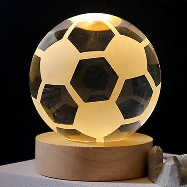 S-formet krystallkule nattlys LED-belysning bordlampe for soveromsdekorasjon bursdagsgave (S-form)