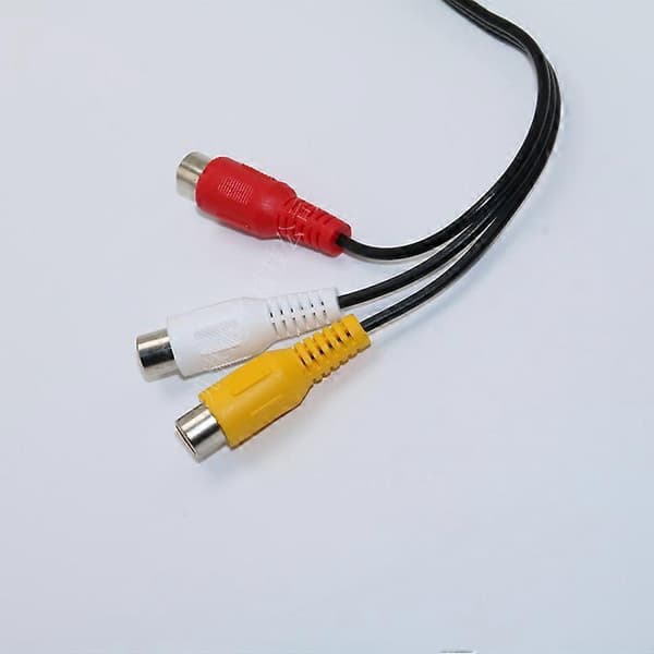 3 stk. Sort 3,5 mm hanstik til 3 RCA hunadapter Audio Video kabel, 22 cm