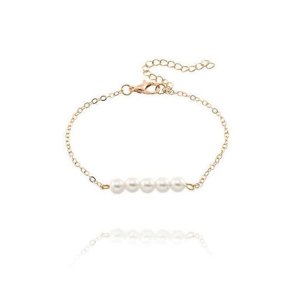 Guld Tiny Pearl Armband | 14K Guldpläterade Sötvattensodlade Pärlarmband för Kvinnor