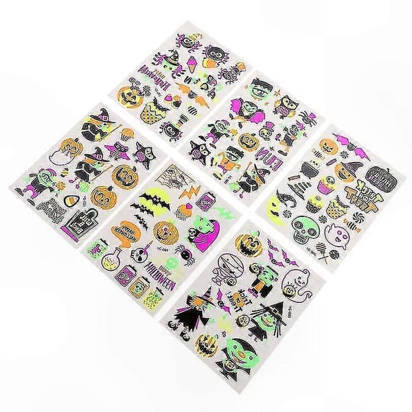 6-pack Halloween-spökstickers för barn för högtidsdekoration