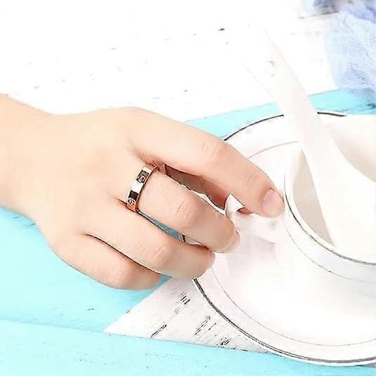 Ring med skruedesign, ring i titaniumstål, vielsesring til kvinde, mand, pige, dreng, minde fødselsdagsgave5