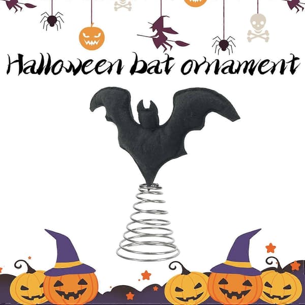 Tretopp Festlig Flaggermusdekorasjon, Julepynt Tretopp for Innendørs Peis Hylle Vindusfront Dør Proch Halloween Utstilling