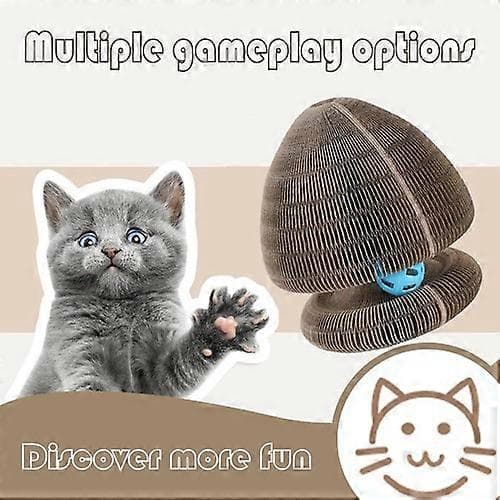 Kitty Kurlz Magic Dragspel Kattklösbräda - Interaktiv Kattleksak för Uttråkade Inomhuskatter, Roliga och Hållbara Kattleksaker (Storlek B)