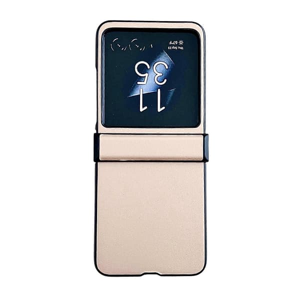 Motorola Razr 40 Ultra Solid Lærtekstur Tre-delt Telefondeksel (Gull)