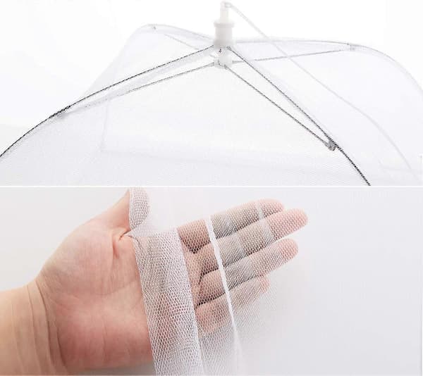 5 kpl kokoontaittuva verkkoruokakupu 30 cm