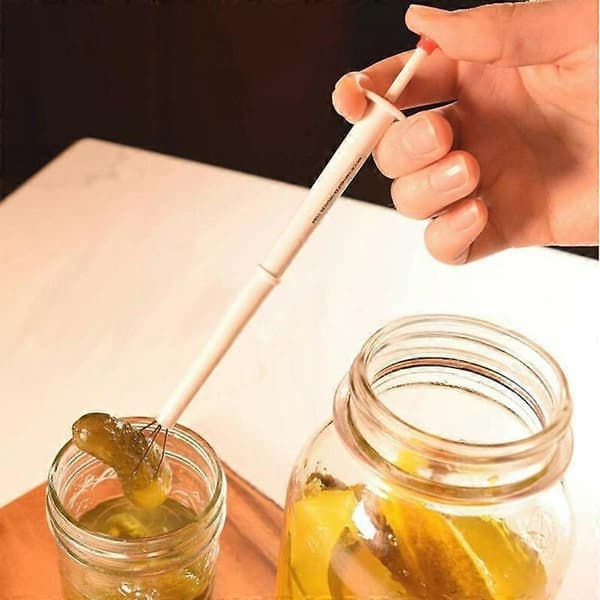 Flexibel multifunktionell pickle pickle pickle Pickup olivplockare matverktyg köksredskap vit