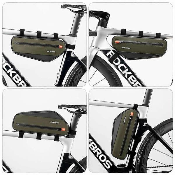 ROCKBROS 066 1.7L Cykel Reflekterande Polyesterfiber + PU Triangel Cykel Topprörsväska