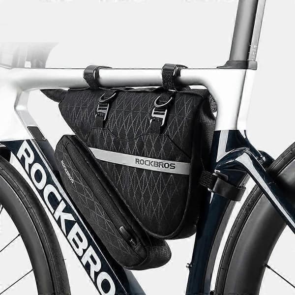 ROCKBROS 070 2 i 1 cykelstyr taske polyester top spand trekant taske