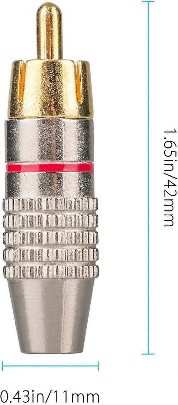 20 stk. RCA hanstik, RCA audio-videostik, RCA terminal audio-stik, RCA loddestik, RCA stik jackstik 5,5 * 2,1