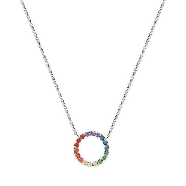 Dame Cubic Zirconia Regnbue Halskjede