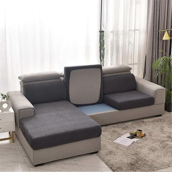 65-95 cm sofahynde betræk, strækbart hyndebetræk, elastisk hyndebetræk, slipcover betræk (grå, 1-personers)