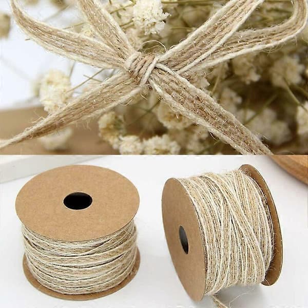 Förpackning med 2 rullar jutesnöre för bröllopsdekoration 0,5 cm 10 m Se bild