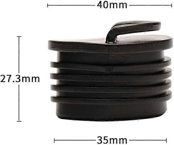 4 Stykker Kajakk Bunnplugg Kajakk Bunnpropp Dreneringshullplugger Kajakk Bunnpropper Plugger, Svart